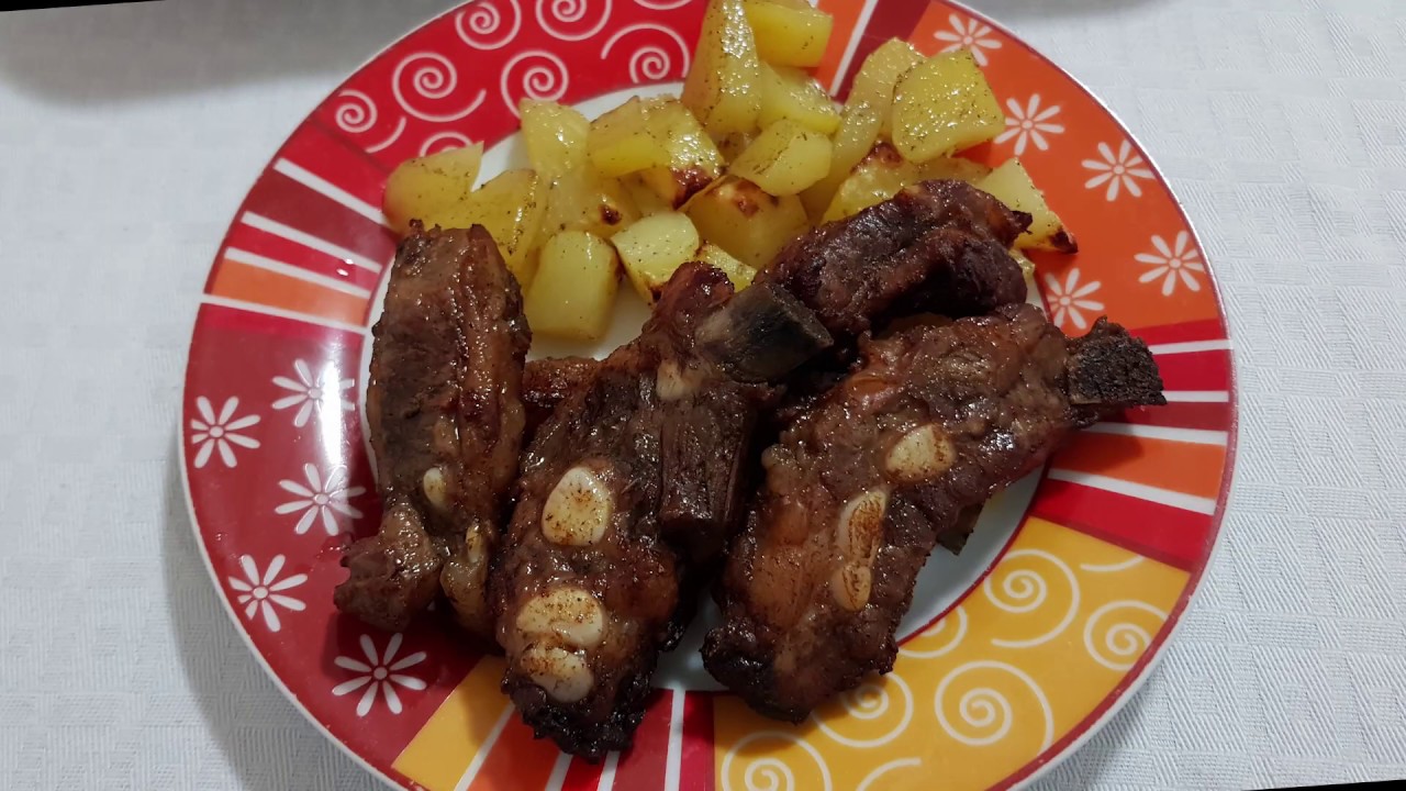 Costine Di Maiale Al Forno Con Patate Youtube