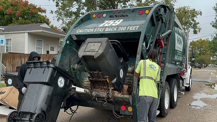 Freightliner M2 McNeilus Rear Loader Garbage Truck w/ Barker Tippers