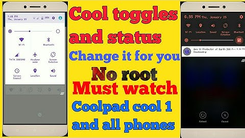 How to change status bar and toggles