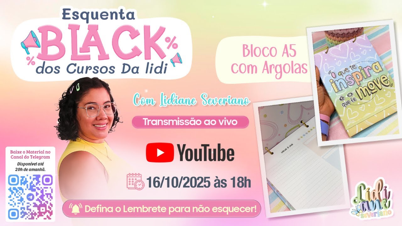 Esquenta Black Cursos da Lidi | Bloco A5 com Argolas