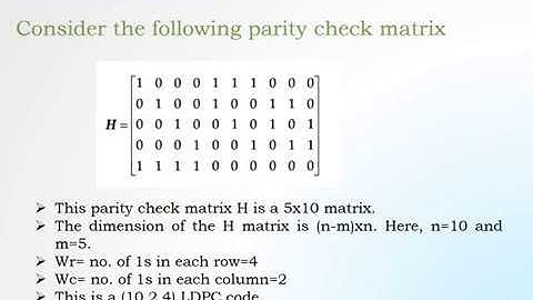 Presentation on LDPC code