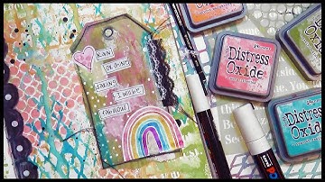 Stencil Smooshing Technique with Distress Oxide Inks