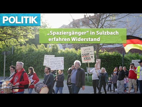 „Spaziergänger“ in Sulzbach erfahren Widerstand: Gegendemo der demokratischen Kräfte