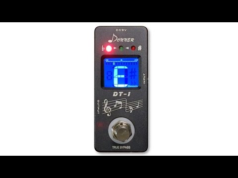 Donner Tuner Pedal, Dt-1 Chromatic Guitar Tuner Pedal with Pitch Indicator  for Electric Guitar and Bass True Bypass