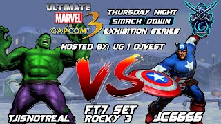 UMVC3 Thursday Night Smackdown Exhibition Series - TJISNOTREAL VS JC6666 FT7 Set Rocky 3