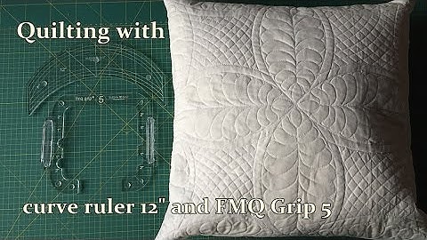 How use curve ruler 12" and grip for FMQ