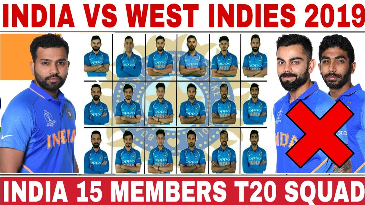 INDIA T20 TEAM SQUAD AGAINST WEST INDIES 2019  IND VS WI 3 T20I