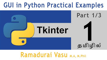 How to Create GUI in Python Using TKinter | Video Part1 | Vasu Ramadurai M.A, M.Phil