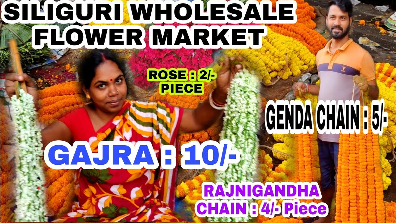 Siliguri wholesale Flower market Siliguri Hawkers corner Flower