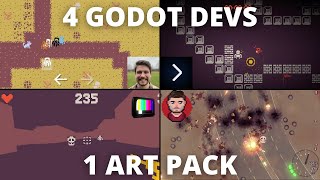 Four Godot Developers Jam Off the Same Art Pack (w/ PlugWorld, Picster, and Artindi)