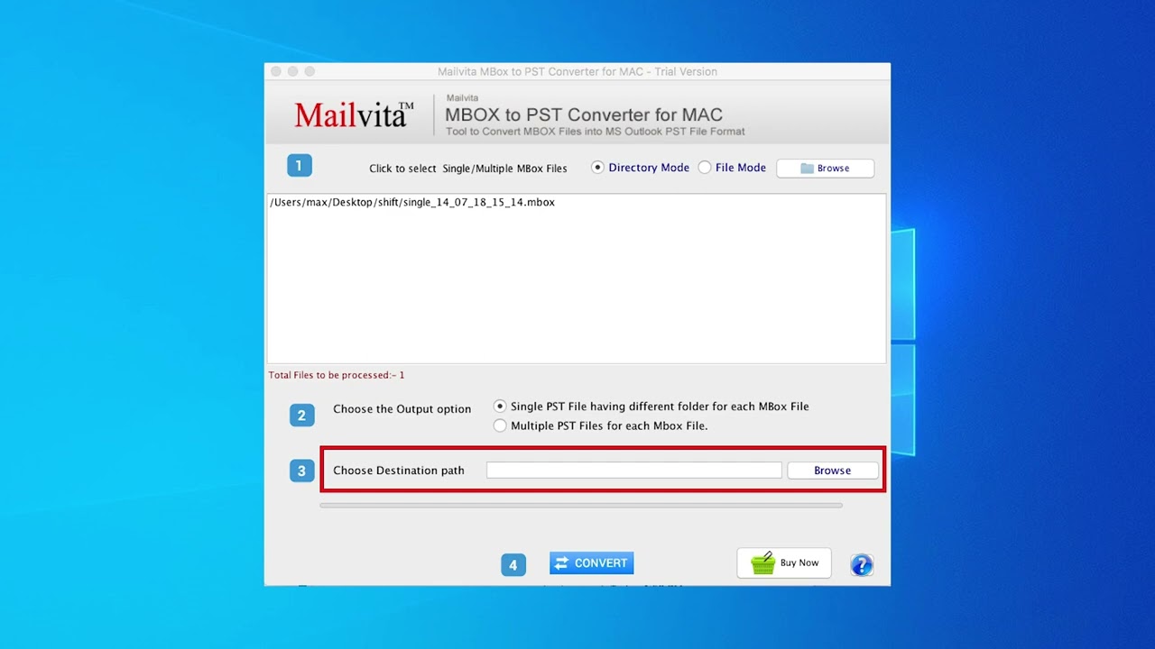 ⁣MBOX to PST Converter for Mac