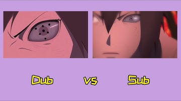 Sasuke saying Amaterasu  Dub vs Sub