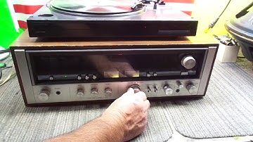 DEMO OF VINTAGE SANSUI 8080 STEREO RECEIVER AMP PREAMP FOR SALE