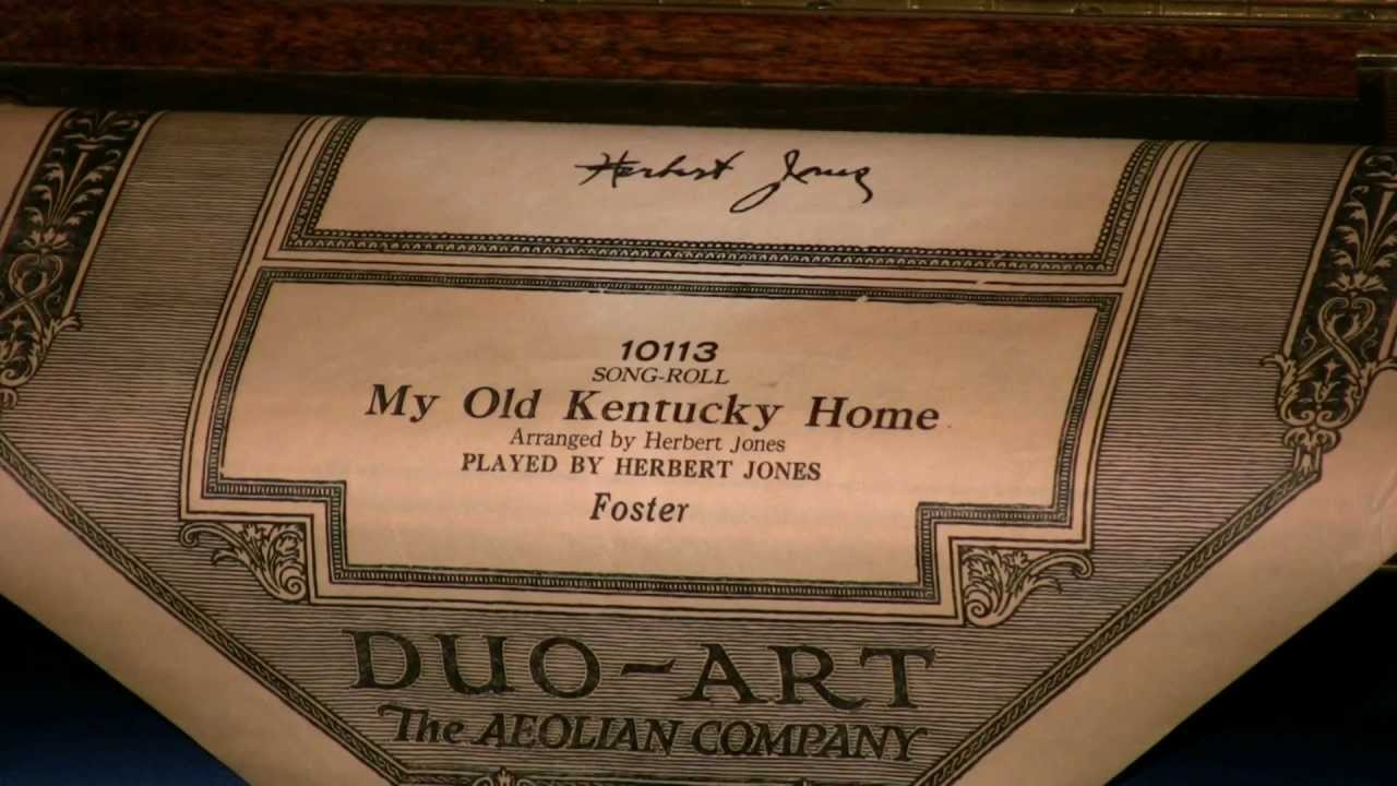 My Old Kentucky Home - Jones (Foster) Duo-Art - YouTube pianmn199