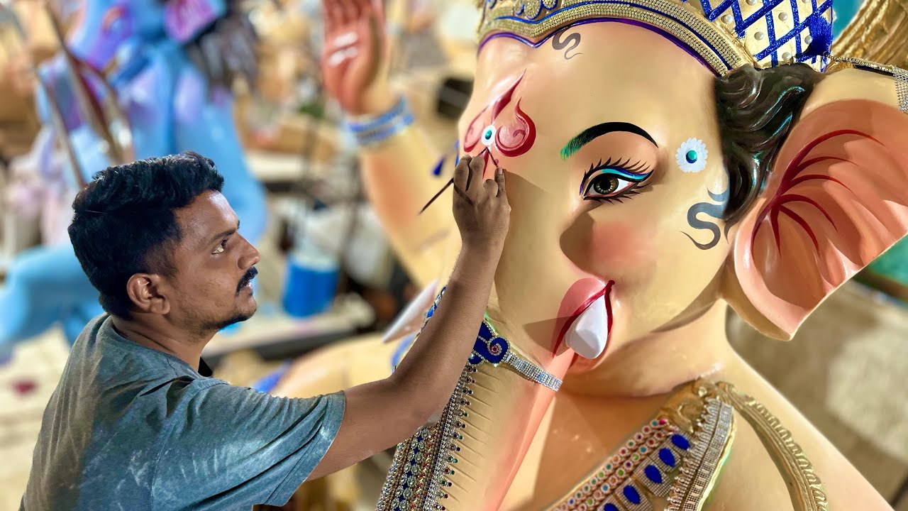 Ganesh Eye Painting 2023 | Ganesh Eye Making at Trimurti Arts 2023 | Ganpati Bappa Eye Painting 2023