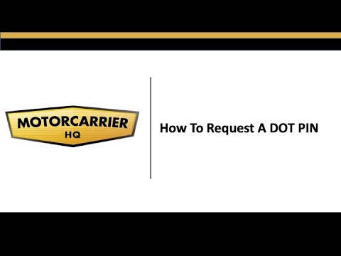 How To Request A DOT PIN