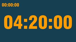 4 hour 20 minute timer (with end alarm, time elapsed and progress bar)