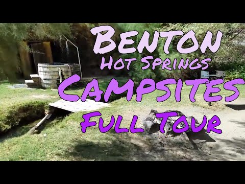 Video: Benton Hot Springs, Californië: kamperen met privébubbelbaden