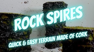 Rock Spires Terrain Tutorial - Quick & Easy Cork Tabletop Scenery - Warhammer 40K Post Apocalyptic