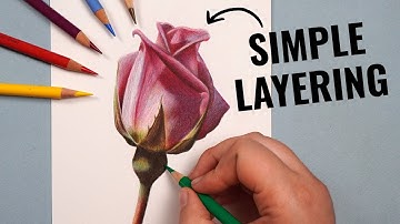 Layering With ONLY 12 Colored Pencils | Polychromos Tutorial