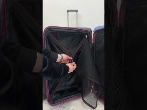 Чемодан большой L полипропилен чёрный 77х53х33+5/133л/4.8кг/Airtex 242, видео 1