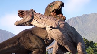 LARGE CARNIVORE & HERBIVORE DINOSAURS BATTLE ROYALE ISLA NUBLAR 1993  - Jurassic World Evolution 2