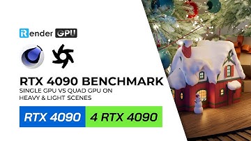 RTX 4090 Single vs Quad GPU: C4D Octane Speed Test (Heavy & Light Scenes) | iRender
