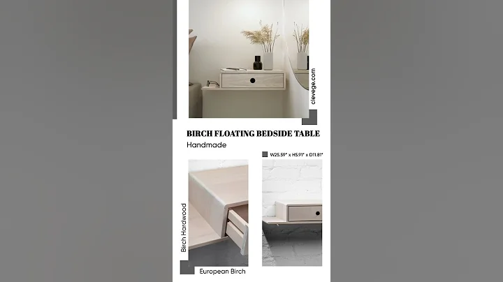Birch Floating Bedside Table #table #shorts #sidetable #nightstand #moderntable #homedecor #cievege