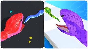 Snake Run Race vs Snake Clash.io - (NO ADS, ASMR Game)