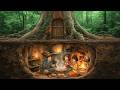A Cozy Life Inside a Mountain Cave I Ghibli-Style Video