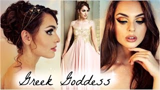 Greek Goddess Makeup, Hair & Prom Dress! GRWM 2015 | Jackie Wyers