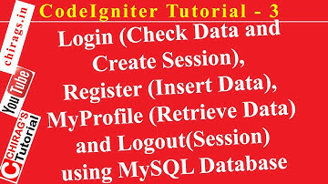 Login , Register (Insert Data), MyProfile (Retrieve Data) and Logout using MySQL DB in Codeigniter4