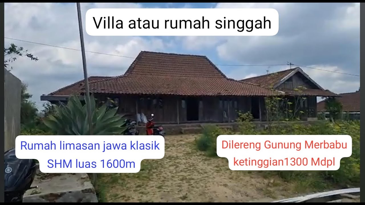 Rumah limasan klasik SHM luas 1600m. cocok utk rumah singgah atau villa. lokasi selo boyolali.