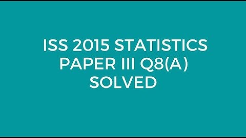 Indian Statistical Service (ISS) 2015 Statistics Paper III Q8(A) Solved (Index Number)