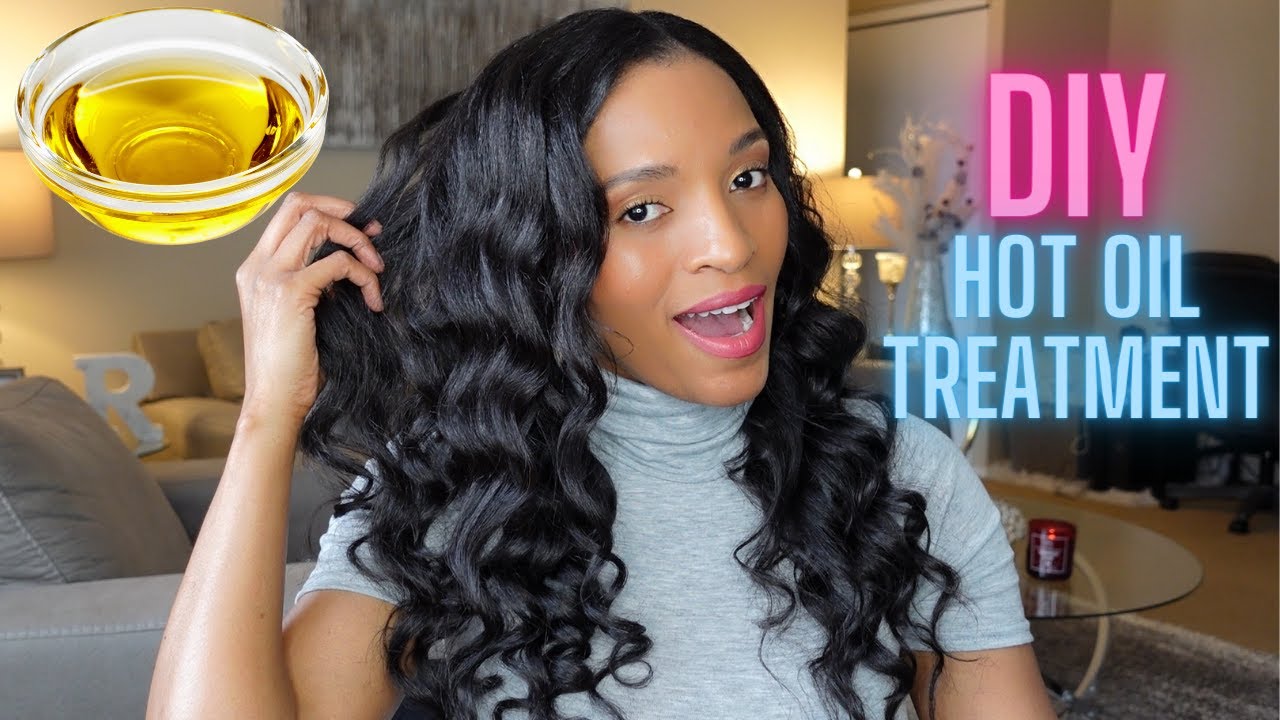 DIY Hot Oil Treatment for Long Healthy Relaxed and Natural Hair YouTube