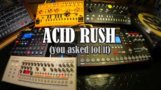 ACID RUSH  DAWLESS TECHNO JAM / #octatrack  #techno #roland #acid #303 #behringer #tr909