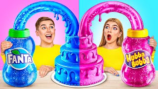 Pink VS Blue Cake Decorating Challenge | Funny Moments by Multi DO Challenge