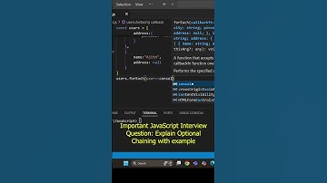 JavaScript Interview Question: Explain Optional Chaining with example