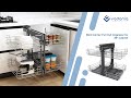 how to install VADANIA Pull Out Blind Corner Kitchen Organizer for 36"/900mm cabinet