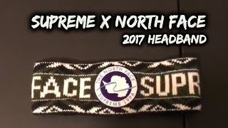 north face x supreme headband