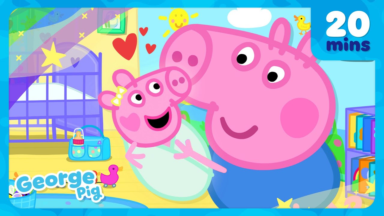 George Pig Meets His New Sister Baby Evie 💕 Peppa Pig Full Episodes | 20 Minutes | George Pig