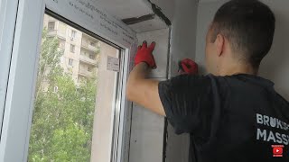 Как сделать ОТКОСЫ на окнах из ГАЗОБЕТОНА