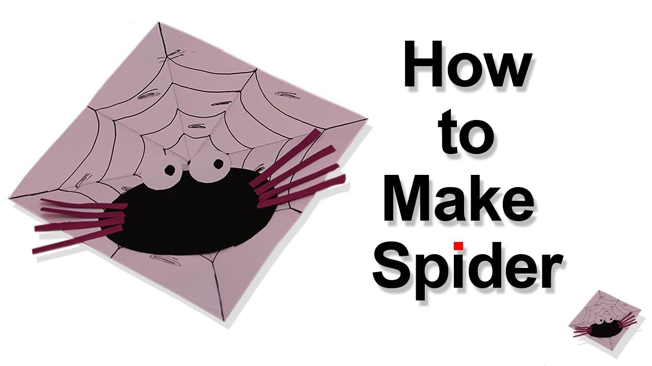 DIY How To Make Paper Moving Spider Craft, Very easy For Kids ,magic ...