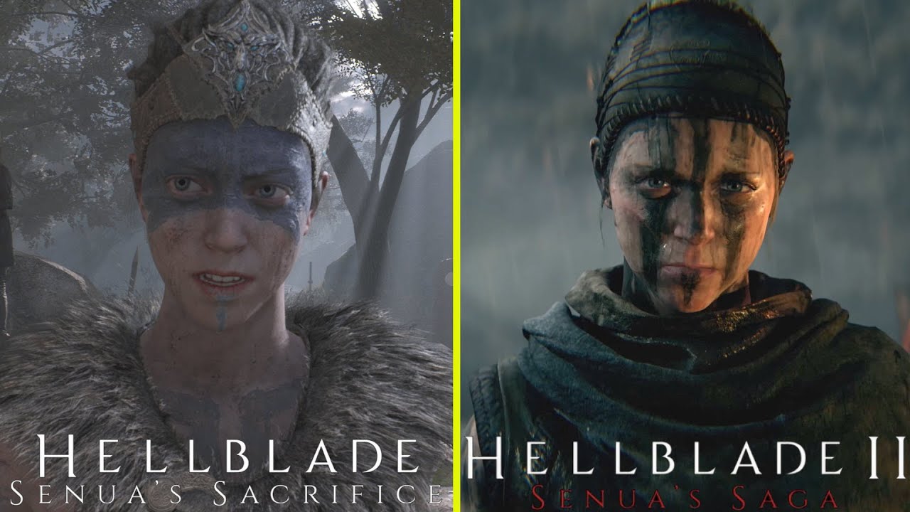 Hellblade vs Hellblade 2 Early Graphics Comparison - Unreal Engine 4 vs  Unreal Engine 5 