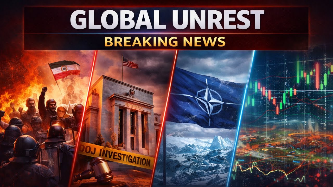 Global Unrest Deepens: Iran Protests, Fed Investigation, NATO Arctic Tensions & Market Volatility