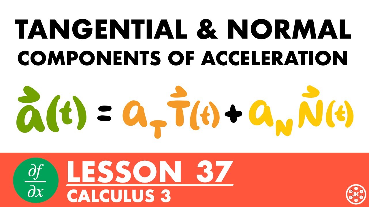 Tangential & Normal Components of Acceleration | Calculus 3 Lesson 37 ...