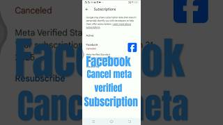 How to cancel meta verified subscription on Facebook ( step by step ) 2025