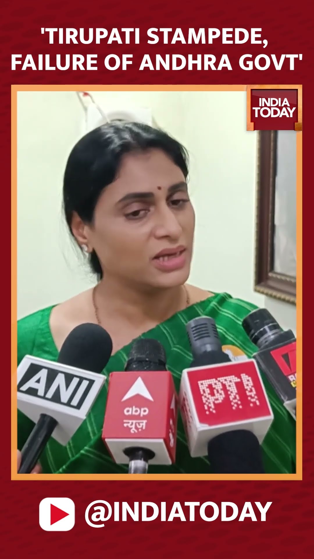 Andhra Pradesh Congress President Says, Tirupati Stampede Is The Failure Of Andhra Government