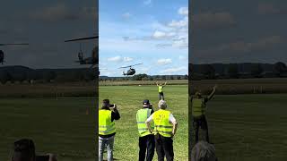 3 Bell UH-1 Hueys — Formation Low Pass & Landing  EDTX 2025