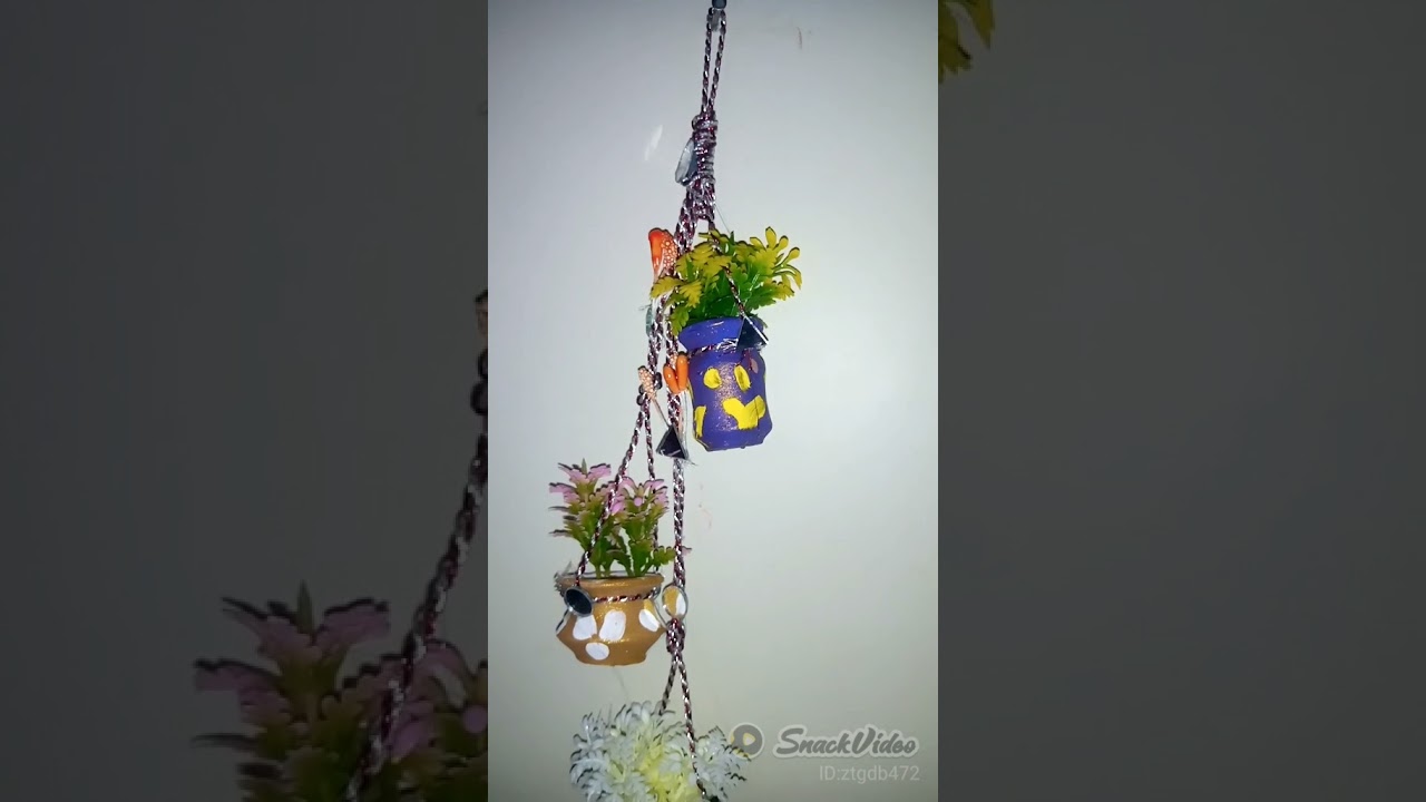 Decorated Mini Hanging Pot